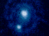 Pluto, top and Charon, bottom