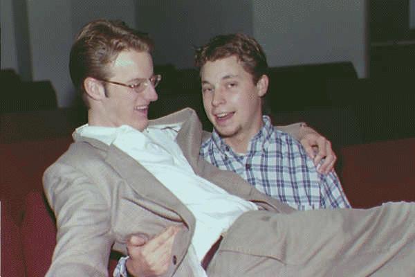 Tim and Joel posing for photo.